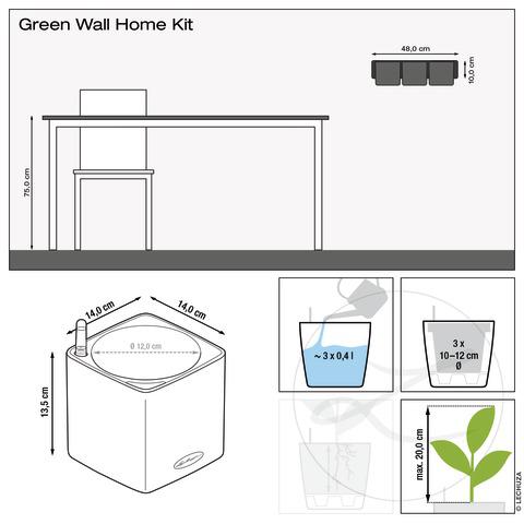 Lechuza Green Wall Home Kit Color