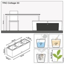 Lechuza TRIO Cottage 30 all in one