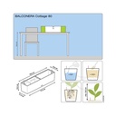 Lechuza Trend Collection BALCONERA Cottage 80 all in one lichtgrau