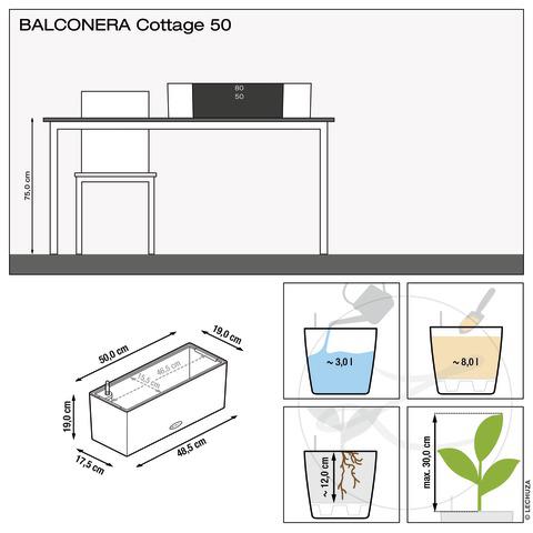 Lechuza Trend Collection BALCONERA Cottage 50 all in one