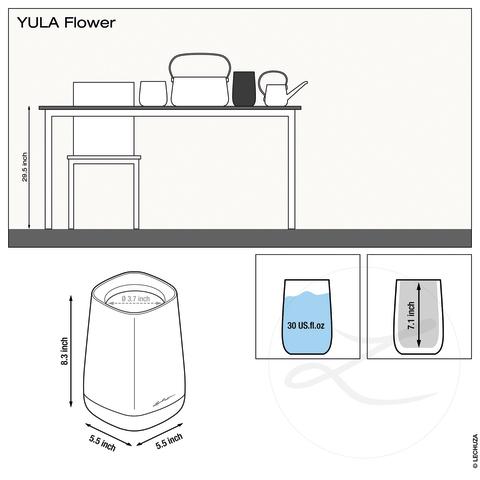 Lechuza YULA Flower weiss/pistaziengrün seidenmatt