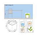 Lechuza Trend Collection CUBE Cottage 40 all in one