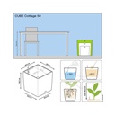 Lechuza Trend Collection CUBE Cottage 50 all in one lichtgrau