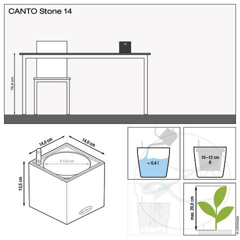 Lechuza CANTO Stone 30 all in one