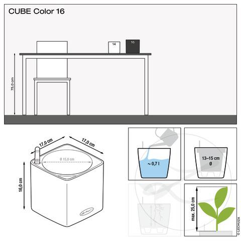 Lechuza CUBE Glossy 16 all in one