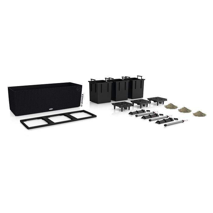 Lechuza TRIO Cottage 40 - All-In-One graphite black