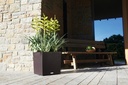 Lechuza CUBE Cottage 50 - All-In-One graphite black