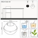 Lechuza BOLA Color 23 weiss