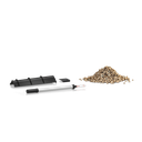 Lechuza Ersatzteil Bewässerungs-Set für CANTO 40 high / low + LED (Inhalt für 1 Gefäss), schwarz