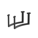 Lechuza Ersatzteil Griffverbinder für RONDO 40, CLASSICO LS 43 und DIAMANTE 40 (Inhalt für 1 Gefäss), schwarz