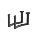 Lechuza Ersatzteil Griffverbinder für RONDO 32 und CLASSICO LS 35 (Inhalt für 1 Gefäss), schwarz