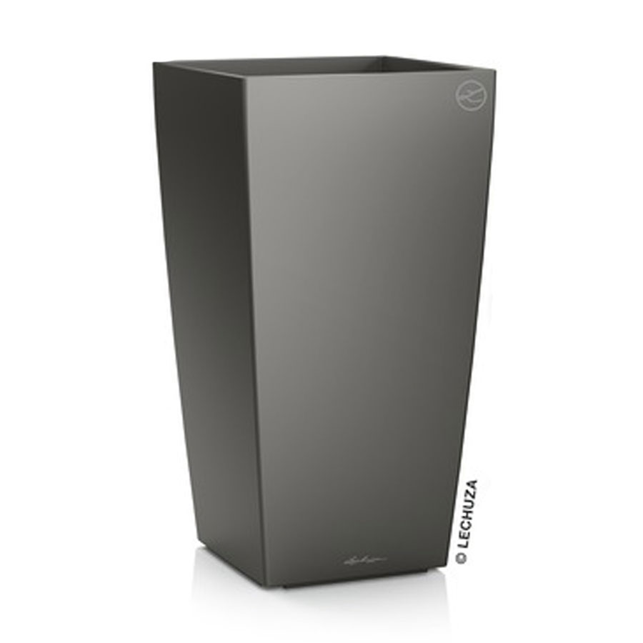 [11703] Lechuza Einzelgefäss Premium Cubico 40 anthrazit metallic