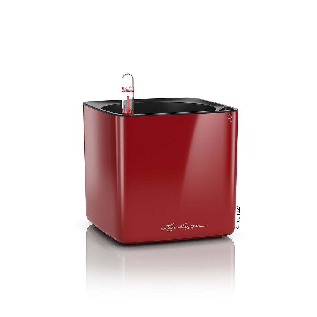 Lechuza CUBE Glossy 14  scarlet rot highgloss