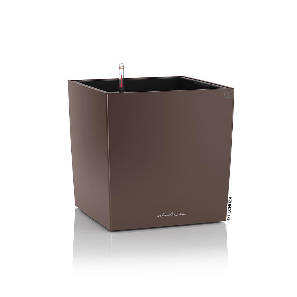 Lechuza Premium Collection CUBE 30 all in one espresso metallic