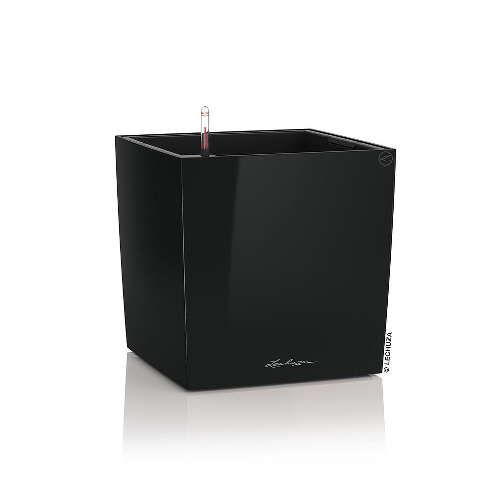 [16569] Lechuza Premium Collection CUBE 50 all in one schwarz hochglanz