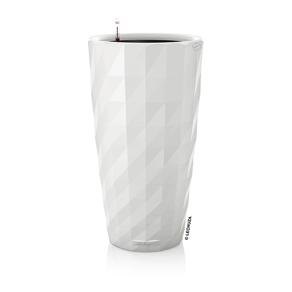 [15700] Lechuza DIAMANTE Premium All-In-One Set white/grey semi-gloss