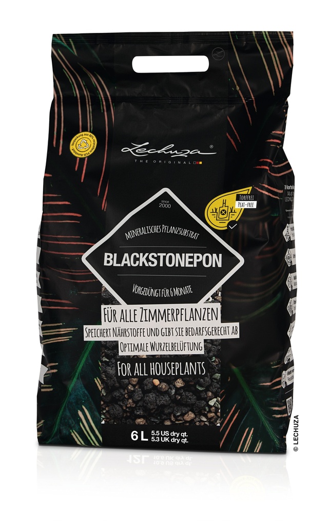 Lechuza Pflanzsubstrat BLACKSTONEPON 6 Liter 