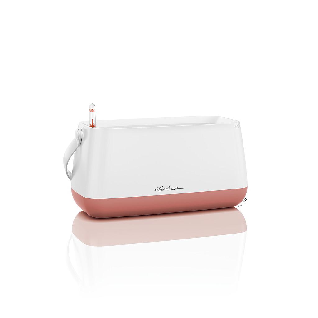 Lechuza YULA Pflanztasche weiss/pearl rose seidenmatt