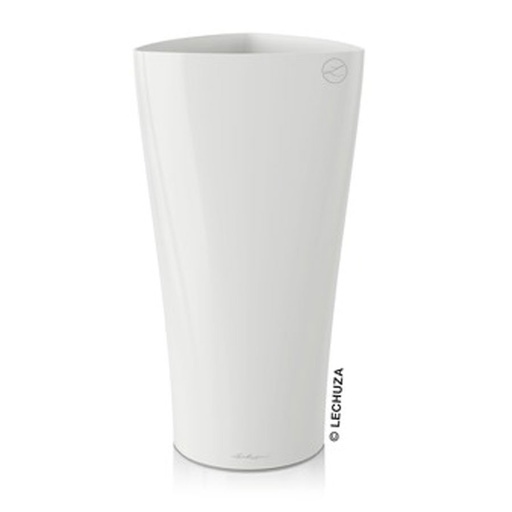 [15480] Lechuza Einzelgefäss Premium Delta 30 weiss hochglanz