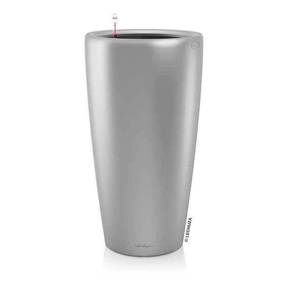 Lechuza Premium Collection RONDO 32 all in one silber metallic