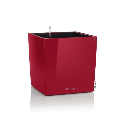[16367] Lechuza Premium Collection CUBE 40 all in one scarlet rot hochglanz