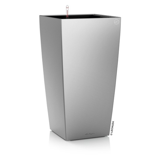 [18195] Lechuza Premium Collection CUBICO 40 all in one silber metallic