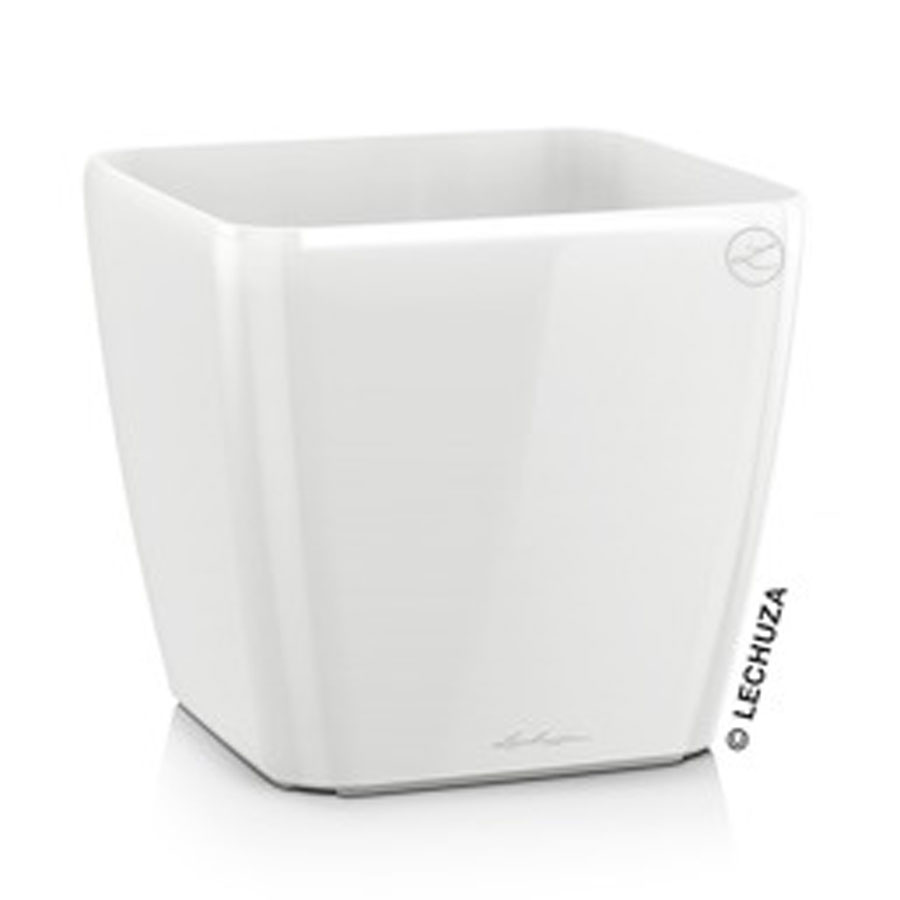 Lechuza Einzelgefäss Premium Quadro 28 weiss hochglanz